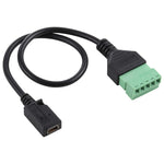 Cáp bộ chuyển đổi kết nối USB không hàn Mini 5 chân cái sang đầu nối cắm 5 chân, Chiều dài: 30cm, Mini 5 chân cái