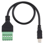 Cáp bộ chuyển đổi kết nối USB không hàn Mini 5 chân đực sang đầu nối cắm 5 chân, Chiều dài: 30cm, Mini 5 chân đực