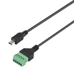 Cáp bộ chuyển đổi kết nối USB không hàn Mini 5 chân đực sang đầu nối cắm 5 chân, Chiều dài: 30cm, Mini 5 chân đực