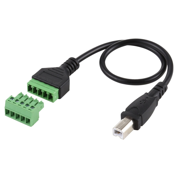 Cáp bộ chuyển đổi kết nối USB không hàn USB Type-B đực sang đầu nối cắm 5 chân, Chiều dài: 30cm, USB Type-B đực
