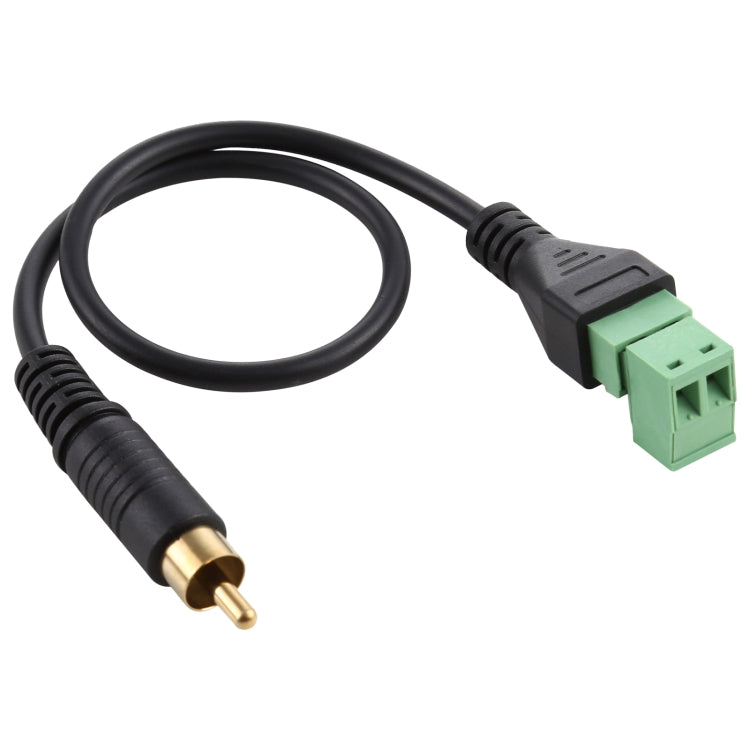 Cáp chuyển đổi đầu đực RCA mạ vàng sang đầu cắm 2 chân không cần hàn, kết nối USB không hàn, chiều dài: 30cm, đầu đực RCA