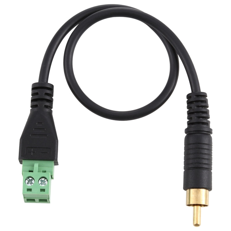 Cáp chuyển đổi đầu đực RCA mạ vàng sang đầu cắm 2 chân không cần hàn, kết nối USB không hàn, chiều dài: 30cm, đầu đực RCA