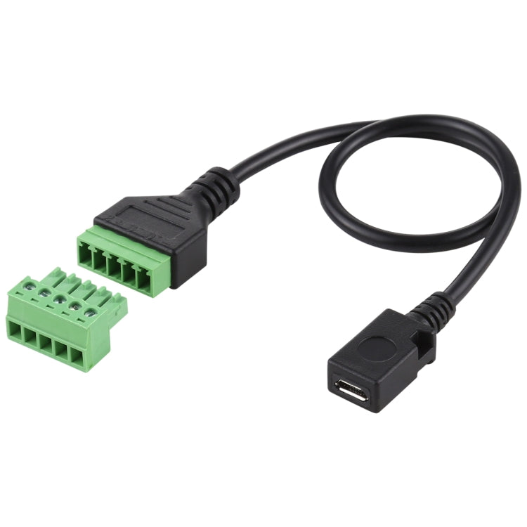 Cáp chuyển đổi đầu cái Micro USB sang đầu cắm 5 chân không cần hàn, kết nối USB không hàn, chiều dài: 30cm, đầu cái Micro USB
