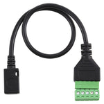 Cáp chuyển đổi đầu cái Micro USB sang đầu cắm 5 chân không cần hàn, kết nối USB không hàn, chiều dài: 30cm, đầu cái Micro USB