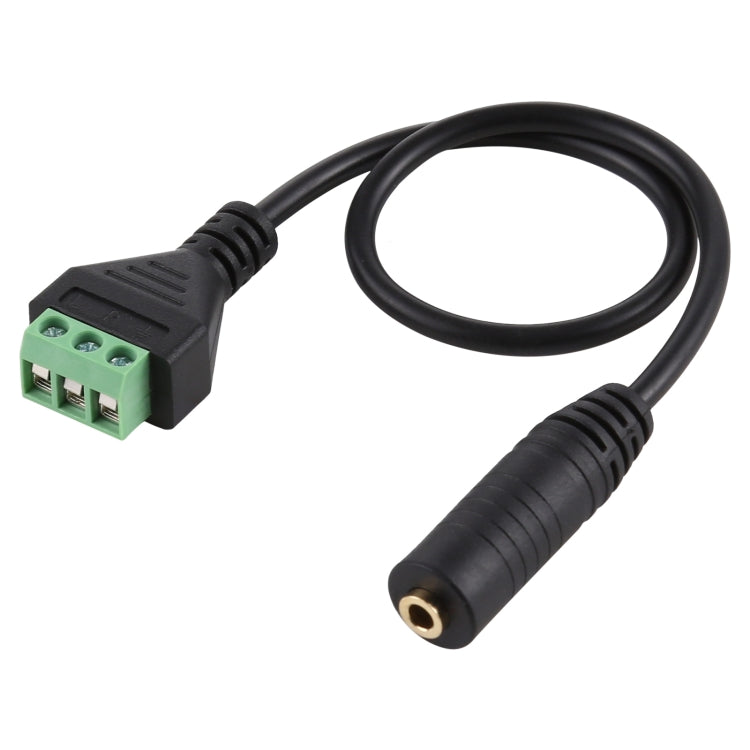 Cáp chuyển đổi đầu nối không cần hàn 3.5mm cái sang đầu cắm 3 chân có thể tháo rời, dài 30cm