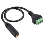 Cáp chuyển đổi đầu nối không cần hàn 3.5mm cái sang đầu cắm 3 chân có thể tháo rời, dài 30cm