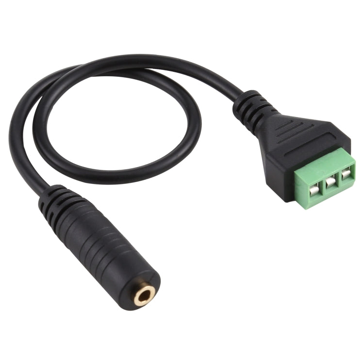 Cáp chuyển đổi đầu nối không cần hàn 3.5mm cái sang đầu cắm 3 chân có thể tháo rời, dài 30cm