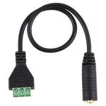 Cáp chuyển đổi đầu nối không cần hàn 3.5mm cái sang đầu cắm 3 chân có thể tháo rời, dài 30cm