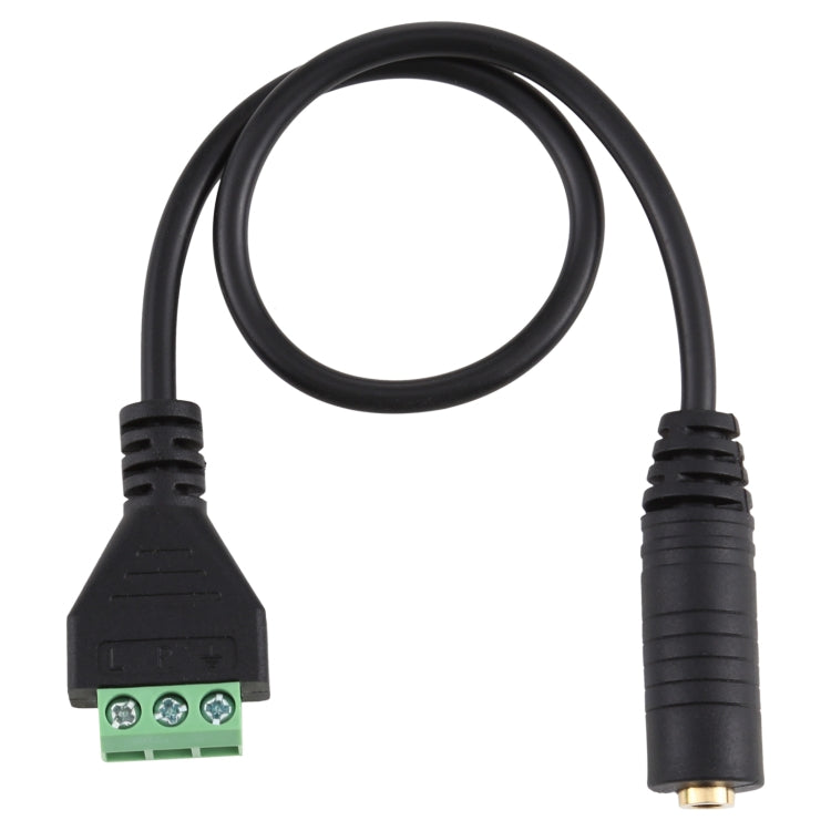 Cáp chuyển đổi đầu nối không cần hàn 3.5mm cái sang đầu cắm 3 chân có thể tháo rời, dài 30cm