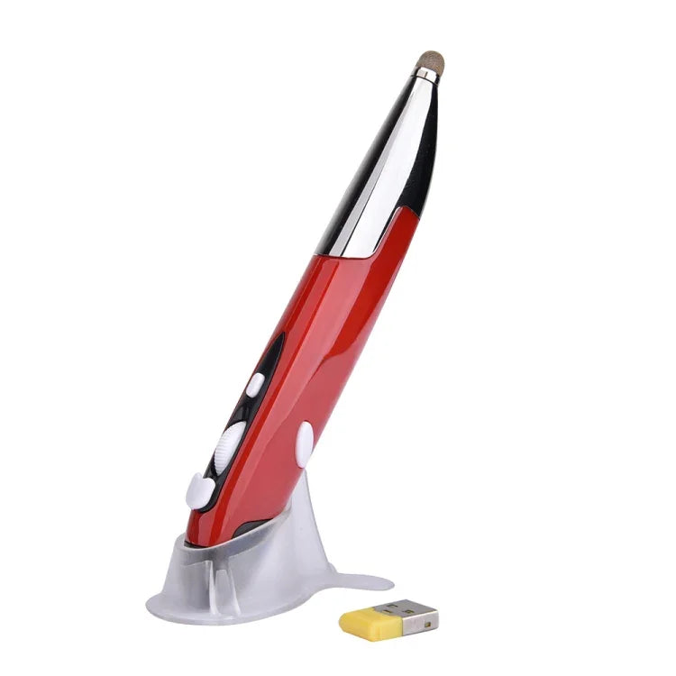 Chuột quang không dây thông minh 4 phím PR-06 với chức năng bút cảm ứng, Màu xám, Xanh, Đỏ