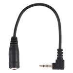 Cáp chuyển đổi âm thanh AUX stereo, phích cắm 2.5mm góc phải sang giắc 3.5mm cái, dài 14cm
