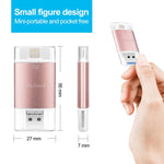 Ổ đĩa flash kim loại đẩy-kéo Richwell 3 trong 1 128G Type-C + 8 Pin + USB 3.0 vỏ đôi với chức năng OTG