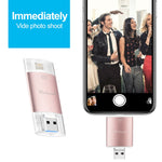 Ổ đĩa flash kim loại đẩy-kéo Richwell 3 trong 1 128G Type-C + 8 Pin + USB 3.0 vỏ đôi với chức năng OTG