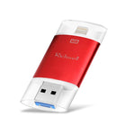 Ổ đĩa flash kim loại đẩy-kéo Richwell 3 trong 1 128G Type-C + 8 Pin + USB 3.0 vỏ đôi với chức năng OTG