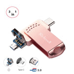 Richwell USB kim loại 3 trong 1 32G Type-C + Micro USB + USB 3.0 có chức năng OTG