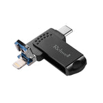 Richwell 32G Type-C + 8 Pin + USB 3.0 Ổ đĩa flash kim loại với chức năng OTG