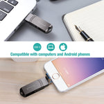 Richwell 64G Type-C + 8 Pin + USB 3.0 Ổ đĩa flash kim loại với chức năng OTG