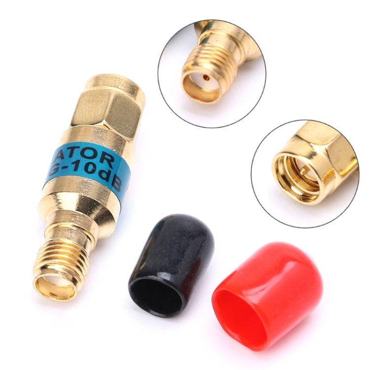 Bộ giảm suy hao RF đồng trục 2W 10dBi SMA-JK đực sang cái DC-6.0GHz, SMA đực sang cái (Bộ giảm suy hao)