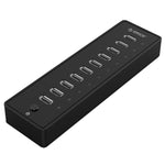 Bộ chia USB 2.0 10 cổng ORICO P10-U2 với đèn LED báo nguồn & cáp USB dài 1m (Màu đen)