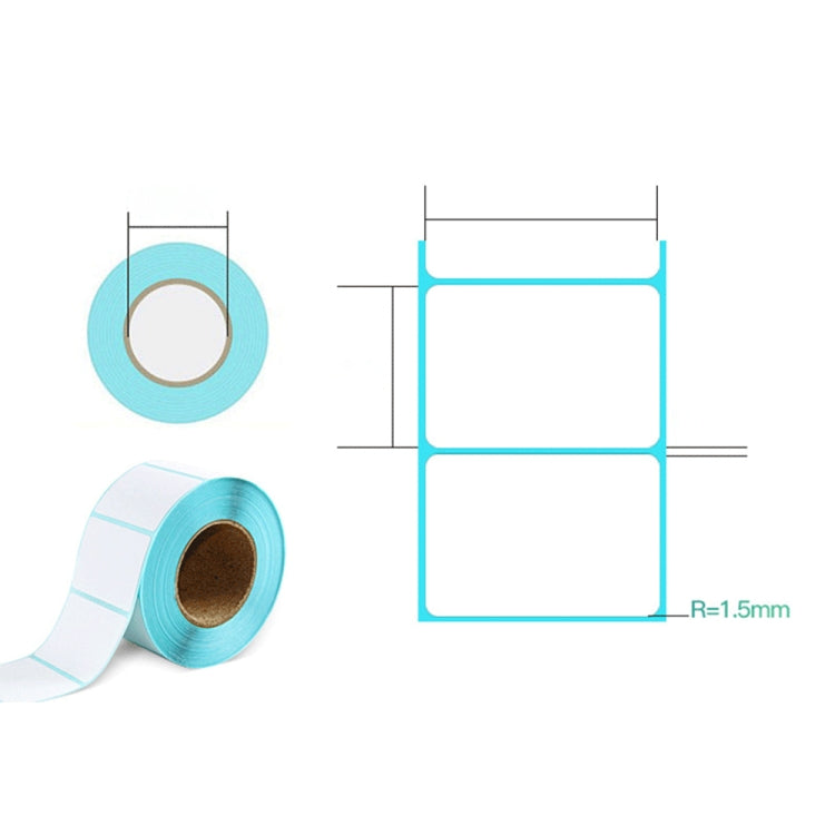 Giấy decal mã vạch nhiệt tự dính 80mm x 40mm, 800 tờ, 80mm x 40mm 800 tờ