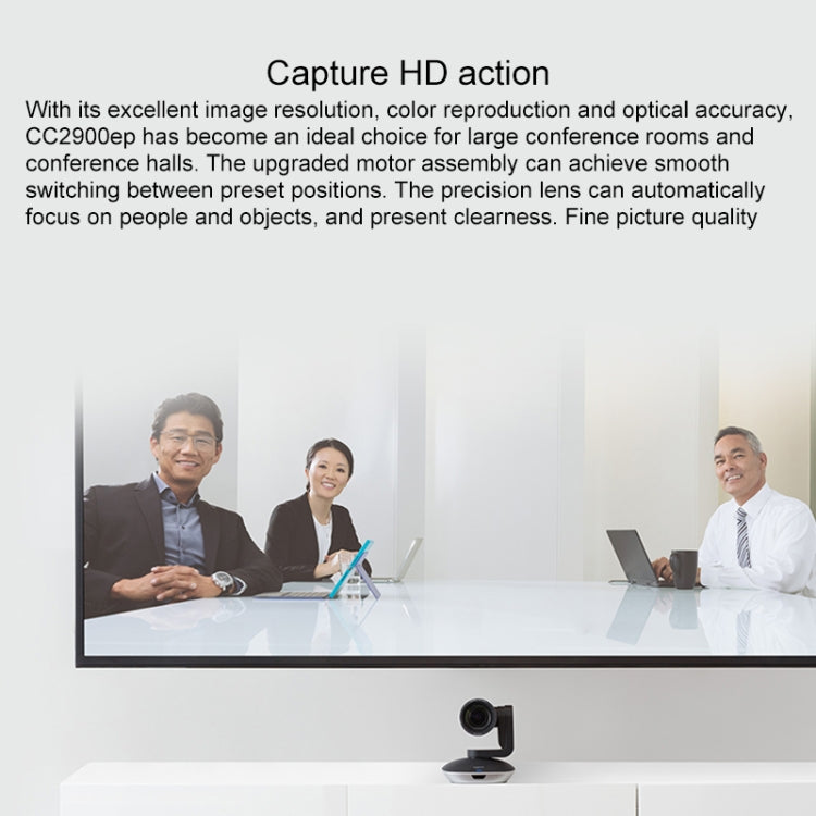 Logitech CC2900EP Camera hội nghị doanh nghiệp HD 1080P Zoom không mất chất lượng 10X, Phích cắm EU