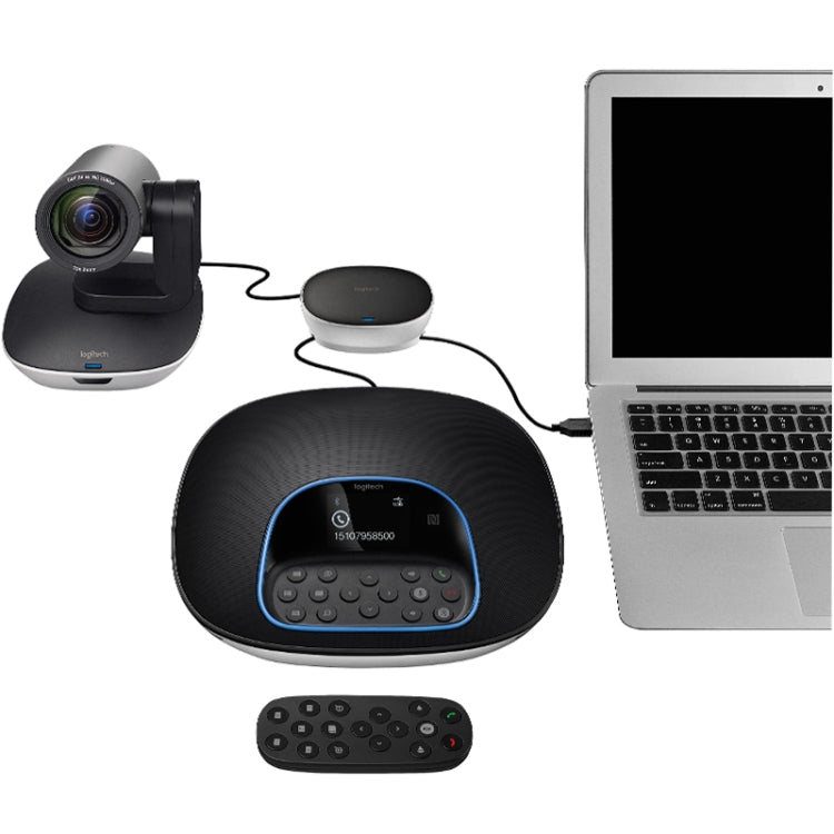 Logitech CC3500e Camera hội nghị video kinh doanh lớp học trực tuyến HD 1080P, Phích cắm EU