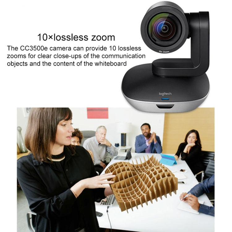 Logitech CC3500e Camera hội nghị video kinh doanh lớp học trực tuyến HD 1080P, Phích cắm EU