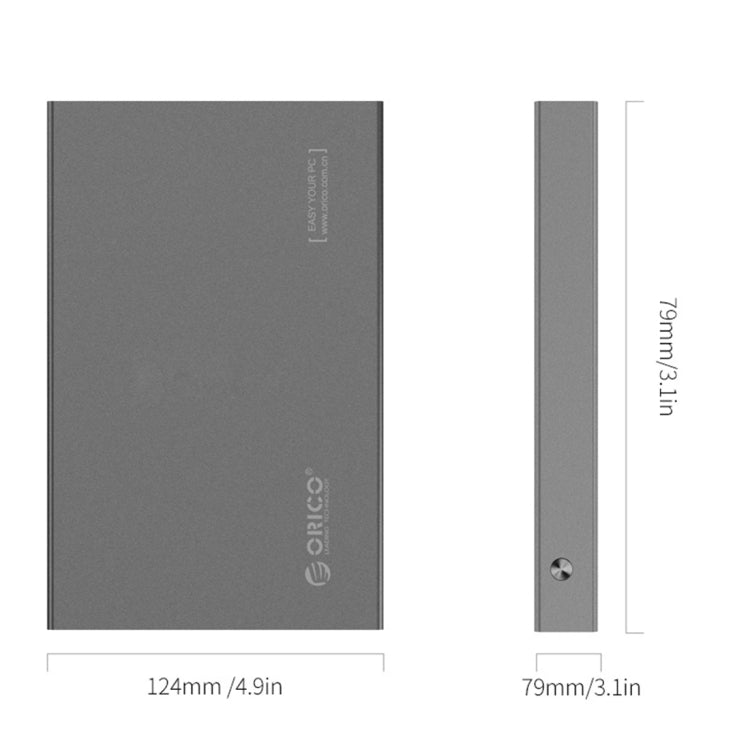 ORICO 2518S3 Hộp đựng ổ cứng ngoài USB3.0 cho ổ SATA 2.5 inch dày 7mm & 9.5mm / SSD