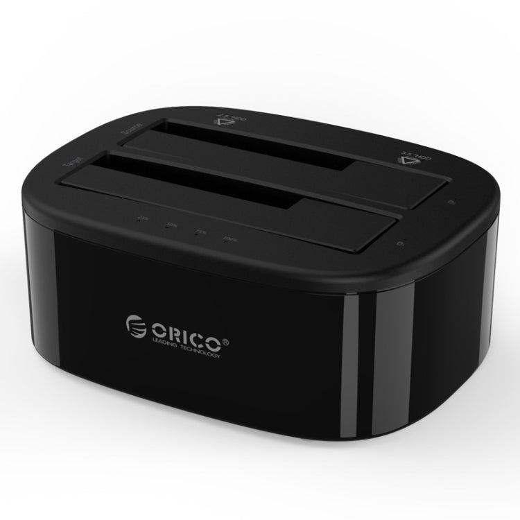 ORICO 6228US3-C Dock ổ cứng ngoài 2 khay USB 3.0 Type-B sang SATA sao chép 1:1 cho ổ 2.5 inch / 3.5 inch SATA HDD / SSD, Sao chép 1:1 2 khay có chức năng copy
