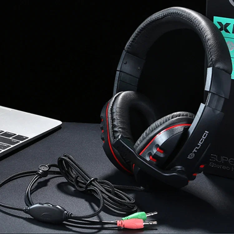 Tai nghe chơi game PC stereo siêu bass TUCCI X6 có mic, X6