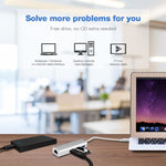 Hub vỏ nhôm 3 cổng USB3.0 + bộ chuyển đổi Ethernet Gigabit USB-C / Type-C, USB Type-C 1000Mbps