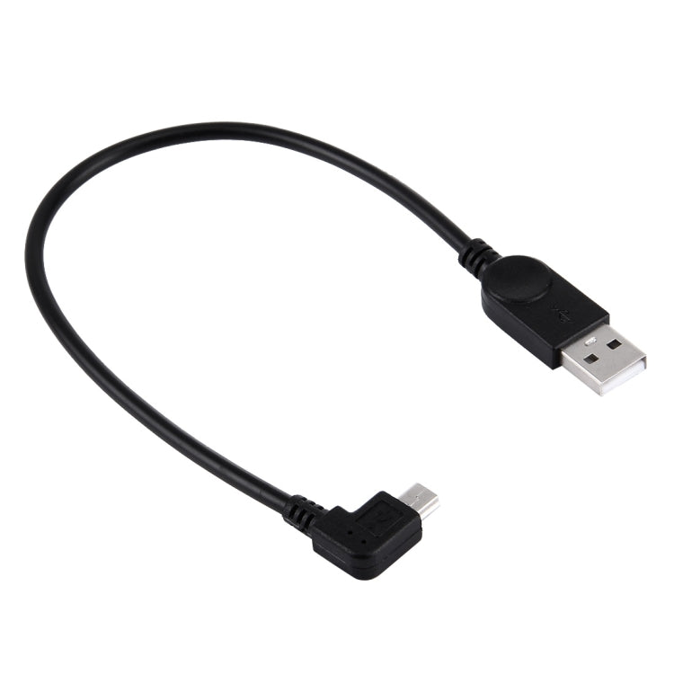Cáp dữ liệu / sạc Mini USB góc 90 độ bên trái, dài 28cm, Mini USB góc trái