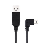 Cáp dữ liệu / sạc Mini USB góc 90 độ bên trái, dài 28cm, Mini USB góc trái