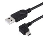Cáp dữ liệu / sạc Mini USB góc 90 độ bên trái, dài 28cm, Mini USB góc trái