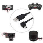 Cáp dữ liệu / sạc Mini USB góc 90 độ bên trái, dài 28cm, Mini USB góc trái