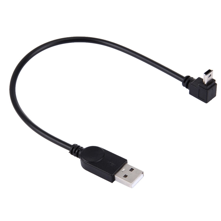 Cáp dữ liệu / sạc Mini USB góc khuỷu 90 độ, dài 28cm, Mini USB góc khuỷu