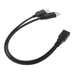Cáp 2 trong 1 USB 3.0 cái sang USB 2.0 + USB 3.0 đực cho máy tính / laptop, dài 29cm, USB 3.0 AF sang USB 2.0 AM + USB 3.0 AM