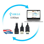 Cáp 2 trong 1 USB 3.0 cái sang USB 2.0 + USB 3.0 đực cho máy tính / laptop, dài 29cm, USB 3.0 AF sang USB 2.0 AM + USB 3.0 AM