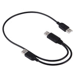 Cáp 2 trong 1 USB 2.0 đực sang 2 USB đực cho máy tính / laptop, dài 50cm, USB 2.0 AM sang 2 USB 2.0 AM