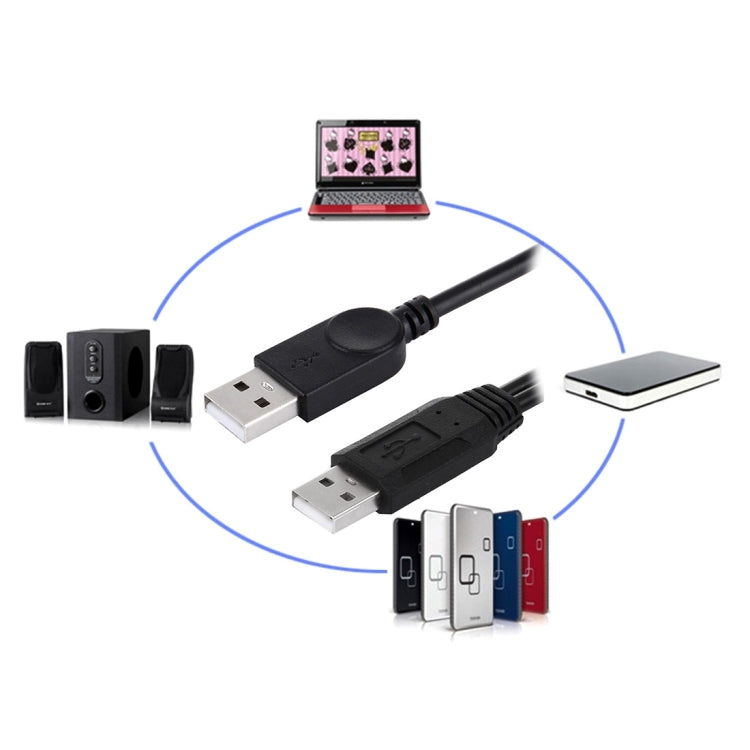 Cáp 2 trong 1 USB 2.0 đực sang 2 USB đực cho máy tính / laptop, dài 50cm, USB 2.0 AM sang 2 USB 2.0 AM
