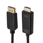 Cáp chuyển đổi 4K x 2K DP sang HDMI, chiều dài cáp: 1.8m, 4K x 2K DP sang HDMI màu đen, 4K x 2K DP sang HDMI màu trắng