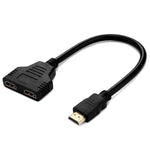Cáp nối HDMI đực 30cm sang HDMI cái đôi phiên bản 1.4, bộ chuyển đổi
