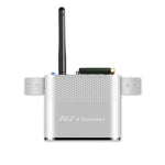 Bộ phát và thu âm thanh / video không dây Measy AV240 2.4GHz với chức năng trả tín hiệu hồng ngoại, Khoảng cách truyền: 400m, AV240 Bạc