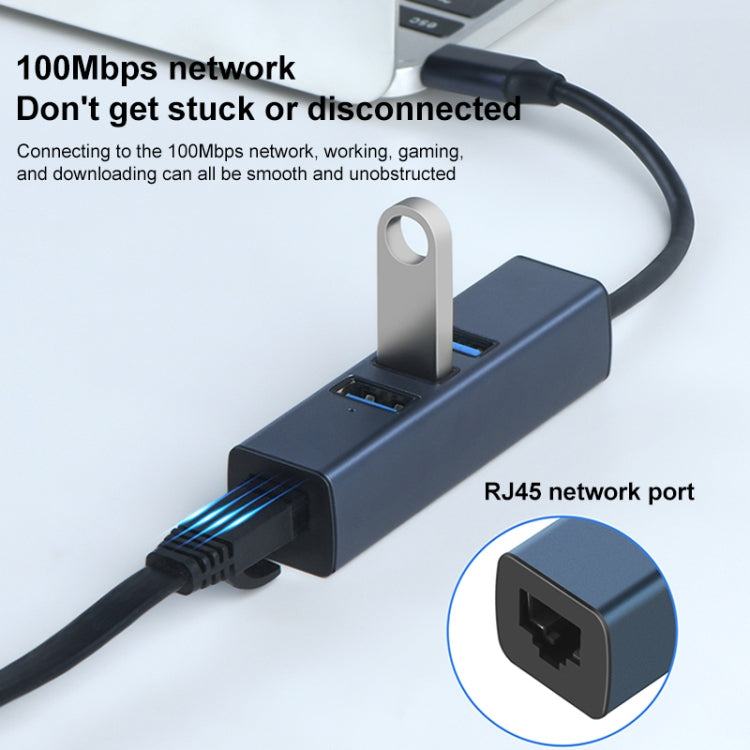 Bộ chuyển đổi HUB 4 trong 1 RDS 6307-4 USB-C / Type-C sang USB3.0 + 3 cổng USB2.0, 6307-4