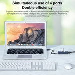 Bộ chuyển đổi HUB 4 trong 1 RDS 6307-4 USB-C / Type-C sang USB3.0 + 3 cổng USB2.0, 6307-4
