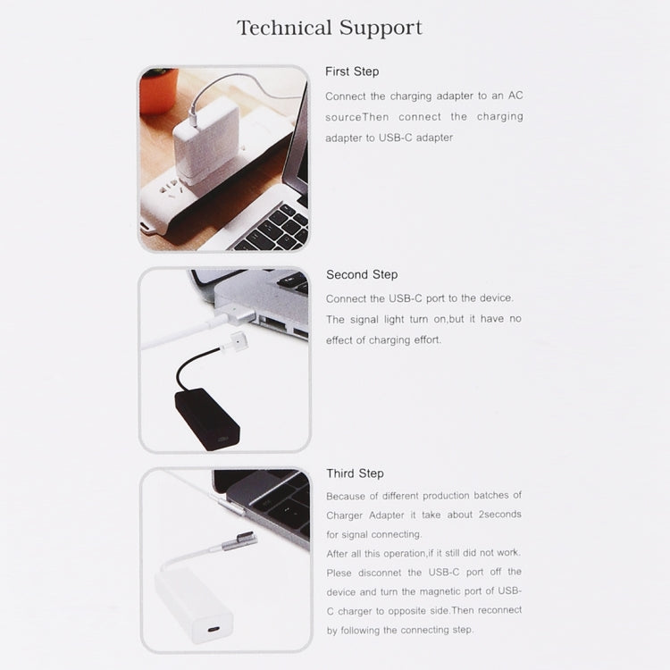 Bộ chuyển đổi sạc AnyWatt 85W USB-C / Type-C cái sang MagSafe 1 đực 5 chân hình chữ L cho MacBook, 85W màu đen, 85W màu trắng