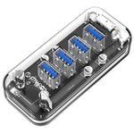 ORICO F4U HUB để bàn 4 cổng USB 3.0 tốc độ 5Gbps với đèn LED xanh, 4 cổng