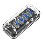 ORICO F4U HUB để bàn 4 cổng USB 3.0 tốc độ 5Gbps với đèn LED xanh, 4 cổng