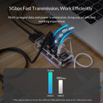 ORICO F4U HUB để bàn 4 cổng USB 3.0 tốc độ 5Gbps với đèn LED xanh, 4 cổng