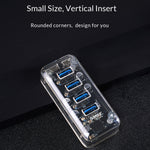 ORICO F4U HUB để bàn 4 cổng USB 3.0 tốc độ 5Gbps với đèn LED xanh, 4 cổng
